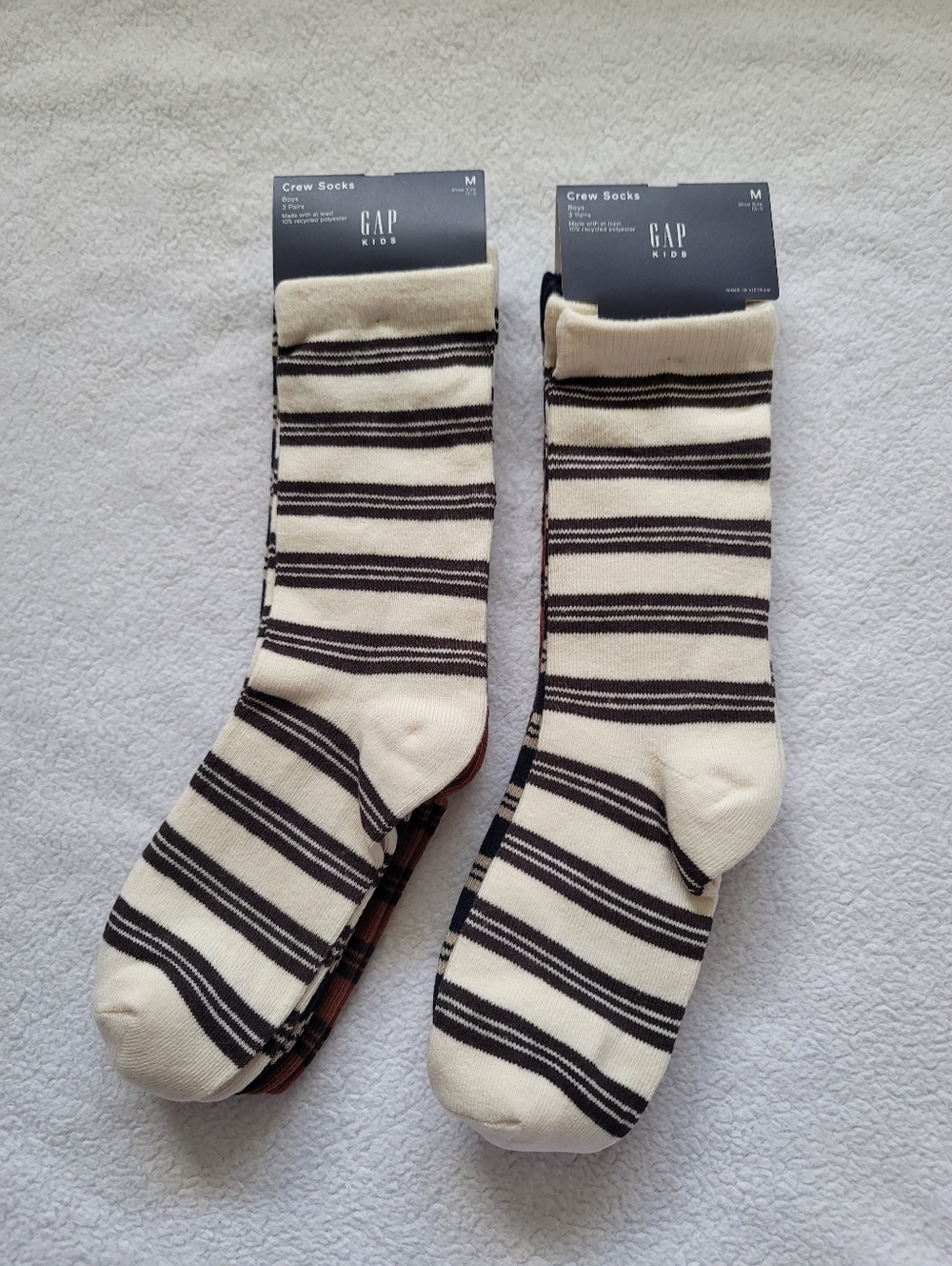 GAP Kid's Crew Socks 6 Pairs Size M